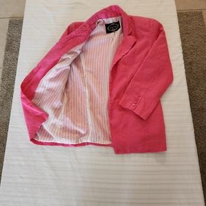 Pink linen blazer